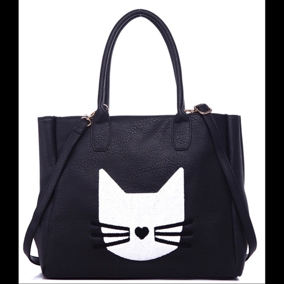 CAT LARGE TOTE BAG IN BLACK - Picture 2 of 7
